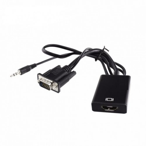 HCT 028-018 VGA - Hdmi konverter tv átalakító adapter aktív + hang