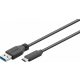 HCT 028-225 tartós kábel USB/USB-C 3A, 2m, fekete