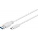 HCT 028-226 tartós kábel USB/USB-C 3A, 2m, fehér