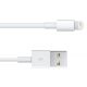 HCT 034-005 USB – Lightning kábel 1m 2,4A – fehér