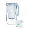 BRITA 1050452 Glass Jug üveg vízszűrő kancsó 2.5L világoskék