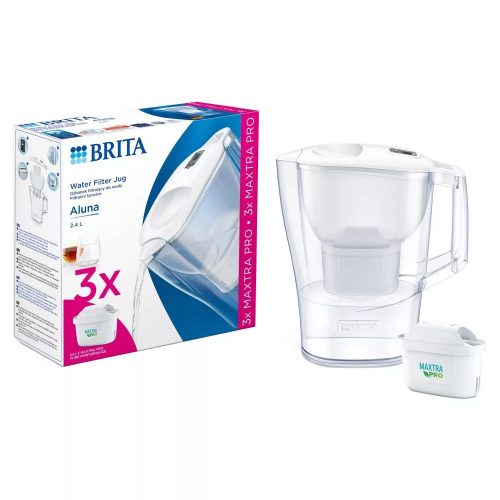 Brita BR1053054 Aluna vízszűrő kancsó, fehér, 3 db Maxtra Pro Pure Performance szűrőbetéttel