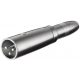 Goobay 27454 XLR adapter XLR dugó - Jack alj, 6,35 mm-es Mono Pin 3