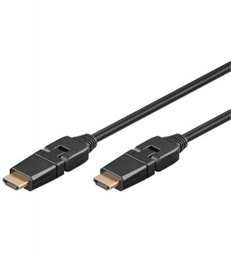 Goobay 31889 HDMI kábel aranyozott ,C 3m,360° forgatható