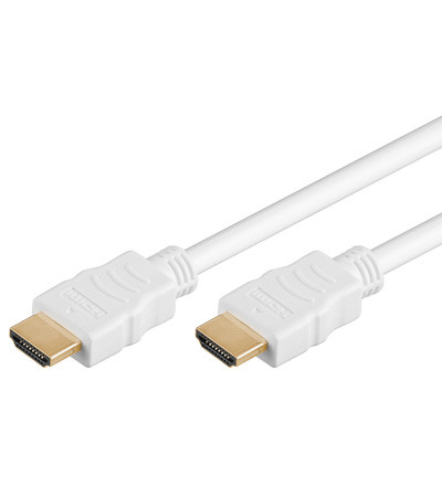 Goobay 31895 HDMI kábel aranyozott, fehér szín ,5m