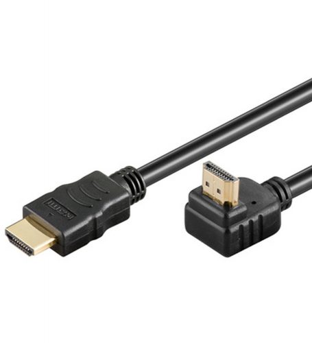 Goobay 31918 HDMI kábel aranyozott, B, 3m, 90° 4K