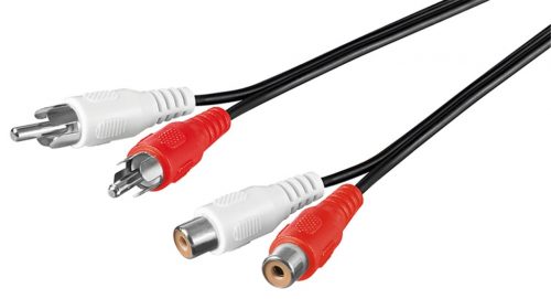 Goobay 50025 2RCA dugó - 2RCA alj kábel 1,5 m