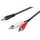 Goobay 50440 2 x RCA apa-3,5mm-es jack apa összekötő kábel 0, 5  m