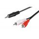 Goobay 51649 2 x RCA apa-3,5mm-es jack apa összekötő kábel, 1,5  m