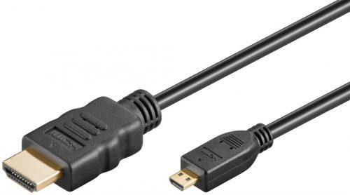 Goobay 53784 Nagy sebességű micro HDMI™ kábel Ethernettel (4K/60Hz), 1.5 m