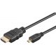 Goobay 53784 Nagy sebességű micro HDMI™ kábel Ethernettel (4K/60Hz), 1.5 m