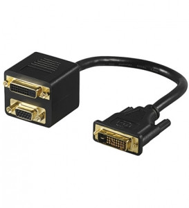 Goobay 68735 DVI plug - DVI jack + SVGA jack