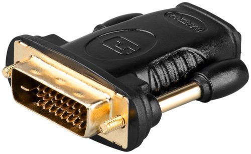 Goobay 68931 HDMI / DVI-D adapter, aranyozott