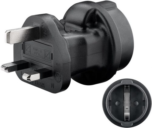 Goobay 95307 Utazó adapter UK, fekete