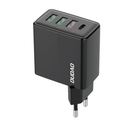 Dudao A5HEU 3x USB-A / USB-C Hálózati töltő - Fekete (20W)