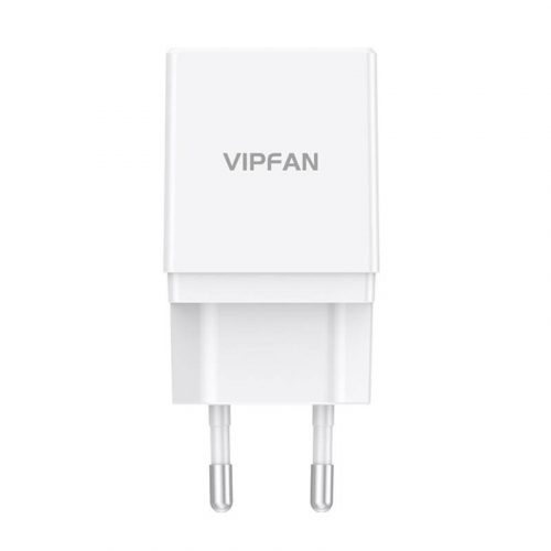 Vipfan AC-E2 2 x USB-A Hálózati töltő - Fehér 12W, 2,1A