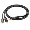 Borofone BL11 3.5mm mini jack/2 RCA kábel 1,5 m, fekete