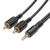 Borofone BL11 3.5mm mini jack/2 RCA kábel 1,5 m, fekete