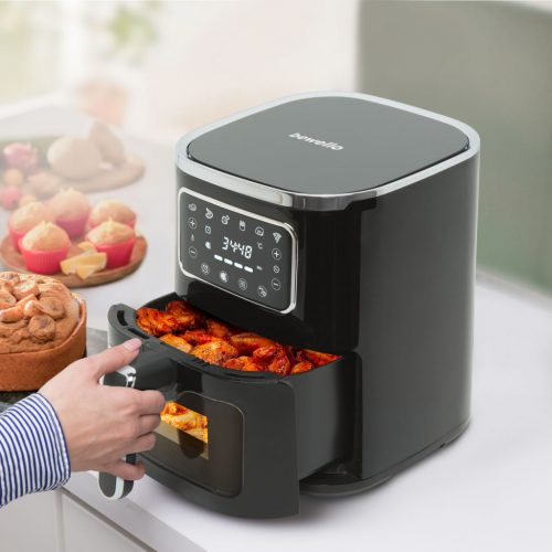 Bewello BW1002B Olaj nélküli fritőz - 220-240 V - 1450W - 5 L - érintőgombos