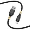 Borofone BX92 USB - Lightning kábel 1m 2,4A – fekete