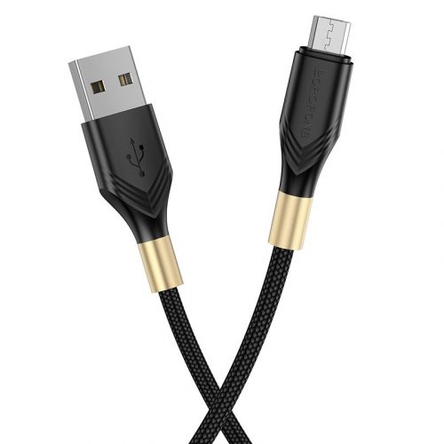 Borofone BX92 USB- USB micro kábel 1m 2,4A – fekete