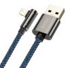 Baseus Legend 90 fokban döntött USB - Lightning kábel 2.4A 2m kék CACS000103