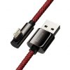 Baseus Legend 90 fokban döntött USB - Lightning kábel 2.4A 2m piros (CACS000109)