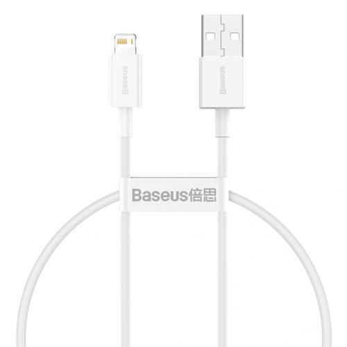 Baseus Type-USB - Lightning Superior Series Gyors töltés, Adatkábel, PD 20W 0.25m, fehér (CATLYS-02)