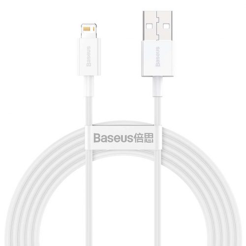 Baseus Superior USB - Lightning kábel 2 m 2,4A fehér (CALYS-C02)