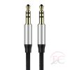 Baseus Yiven audio kábel mini jack 3,5 mm AUX, 1m, fekete/ezüst (CAM30-BS1)