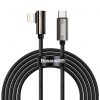 Baseus CATLCS-A01 Legend Series USB-C és Lightning derékszögű kábel, PD, 20 W, 2 m (fekete)