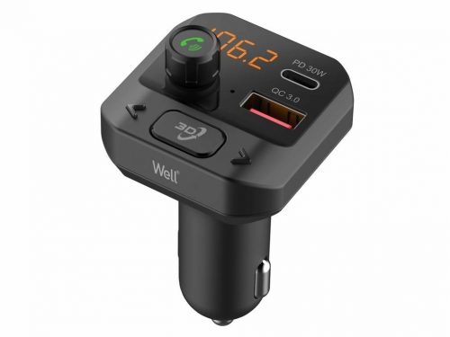 Well FMTRANS-BT-PURE-WL Bluetooth 5.3 FM transmitter, MP3, WMA