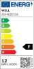 Well LEDLW-A6012E27-12-WL E27 LED 12W 1160lm 3000K meleg 240° - 80W izzó helyett