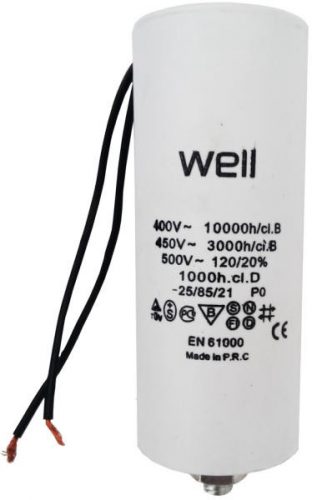 Well MOTOR-RUN-CAPACIT-10UF-400V-WIRE-WELL Motor kondenzátor: 10UF