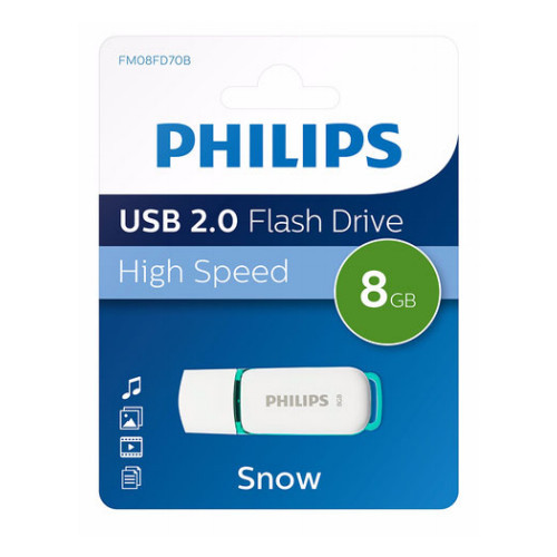 Philips Snow Pendrive 8 GB Flash Drive USB 2.0 (PH667896)