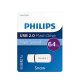 Philips PH668015 Pendrive USB 2.0 64GB Snow Edition fehér-lila