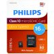 Philips 16Gb microSDHC memóriakártya + SD adapter, Class 10, UHS-I, U1 (PH669074)