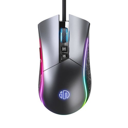 Inphic PW6 gamer egér RGB 1200-4800 DPI (szürke)