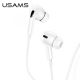 USAMS SJ453HS01 Sztereó Headset Lightning csatlakozóval Fehér