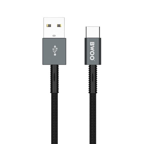 BWOO kábel X211C USB - USB-C adat és töltőkábel, 1,0m 2,4A fekete