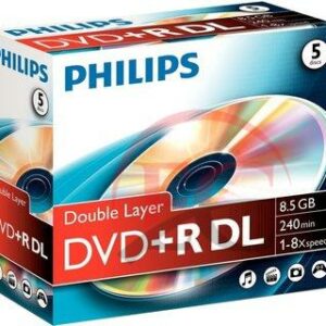 Philips DVD+R 8,5 GB, 8x, kétrétegű lemez “Double Layer”