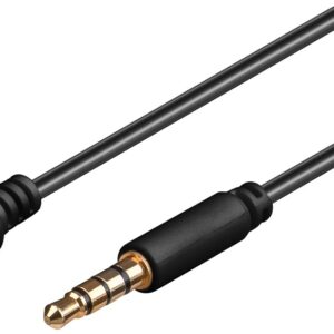 Goobay 62477 AUX aljzat audio hosszabbító 3.5 mm, 4 pin 1m, fekete