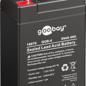 Goobay 16070 tölthető akkumulátor, 6V, 4000 mAh
