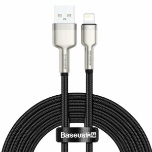 Baseus Cafule USB / Lightning kábel 2.4A 2m, fekete (CALJK-B01)