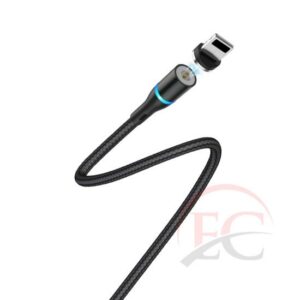 Borofone BU16 USB – Lightning mágneses kábel, 1,2m, 2,4A, fekete