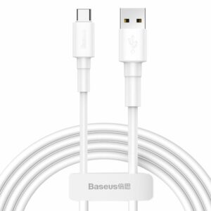 Baseus CATSW-02 tartós kábel USB/USB-C 3A, 1m, fehér
