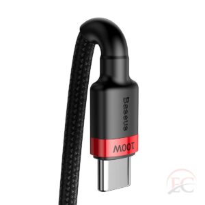 Baseus CATKLF-AL91 Cafule kábel fonott Nylon huzallal bevonva USB-C 2m, fekete