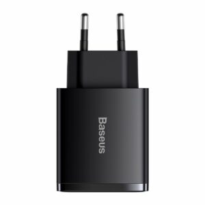 Baseus Compact gyorstöltő 2x USB + USB C, 30W, 3A, PD, QC, fekete (CCXJ-E01)