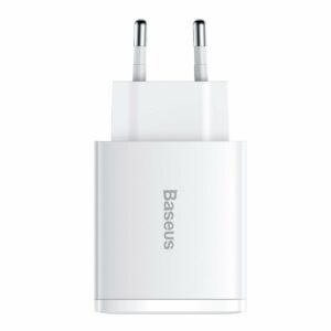 Baseus Compact gyorstöltő USB Type C / 2x USB 30W 3A ,PD, QC, fehér, (CCXJ-E02)