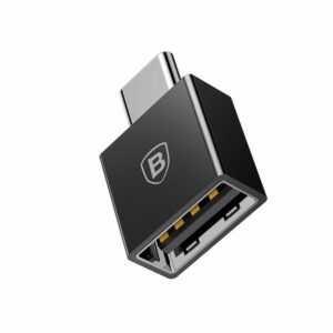 Baseus Adapter USB Type C csatlakozó – USB-A aljzat 2,4A fekete (CATJQ-B01)